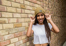 Load image into Gallery viewer, Satin-Lined Beanie | Oatmeal-Black Sunrise-Yard + Parish