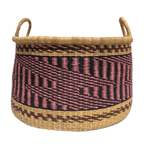 Blanket Basket | Pink Bolt-Akatue-Yard + Parish