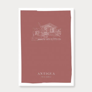 'Antigua' House Print-Fiona's Notes-Yard + Parish