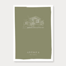 Load image into Gallery viewer, &#39;Antigua&#39; House Print-Fiona&#39;s Notes-Yard + Parish