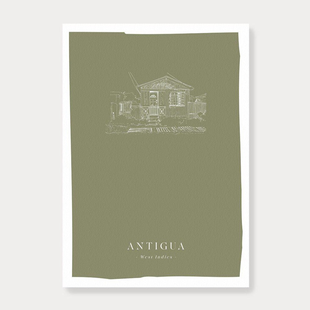 'Antigua' House Print-Fiona's Notes-Yard + Parish