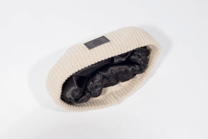 Satin-Lined Beanie | Oatmeal-Black Sunrise-Yard + Parish