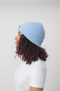 Satin-Lined Beanie | Light Blue-Black Sunrise-Yard + Parish