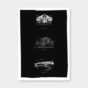 Caribbean Islands | Iconic Trio Print-Fiona's Notes-Yard + Parish