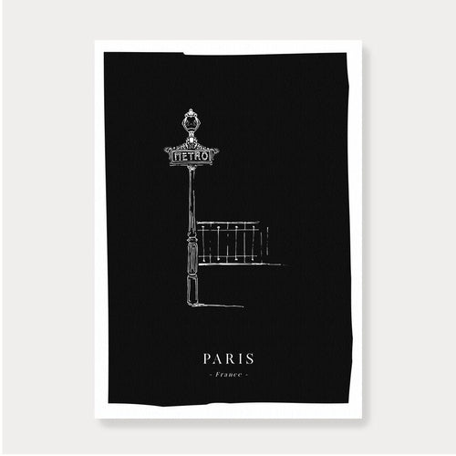 'Paris' Metro Print-Fiona's Notes-Yard + Parish