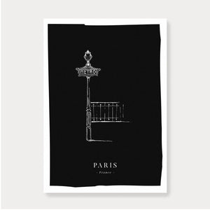 'Paris' Metro Print-Fiona's Notes-Yard + Parish