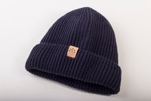 Load image into Gallery viewer, Satin-Lined Beanie | Deep Blue-Black Sunrise-Yard + Parish