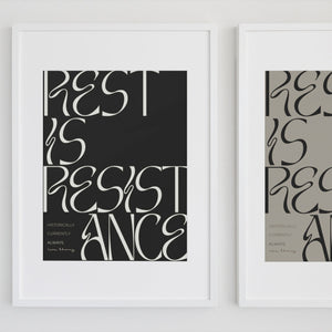 'Rest is Resistance' Art Print-Line & Honey-Yard + Parish