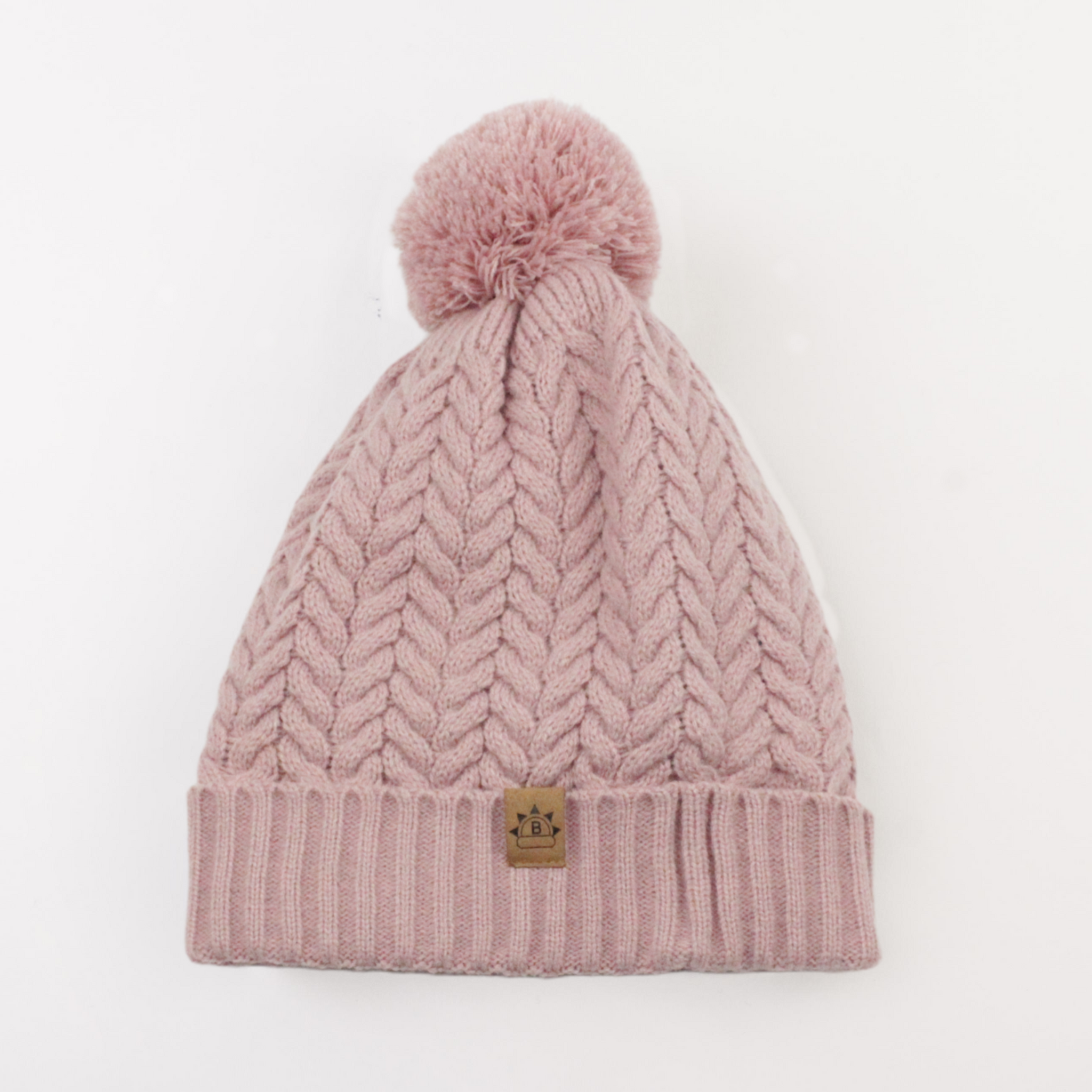 Black and online pink bobble hat